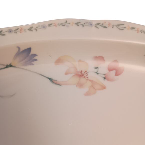 Noritake Gala Cuisine AMERICAN FLOWERS Pattern 14" Oval Serving Platter Japan - Picture 5 of 8